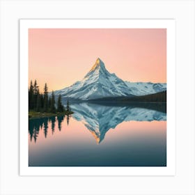 Matterhorn Reflected In Lake Art Print