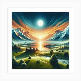 Inspire Serene Views With Landscapes (3) Art Print