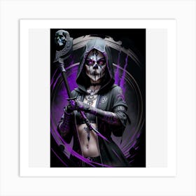 Skeleton Woman Art Print