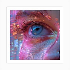 Cyborg Eye Canvas Print Art Print