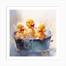 Ducks In A Tub1 Art Print