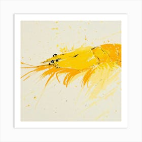 Yellow Shrimp 1 Art Print