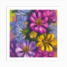 Alstroemeria Flowers 42 Art Print