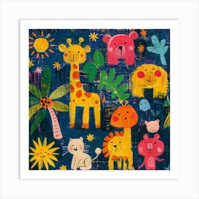 Jungle Animals 1 Art Print