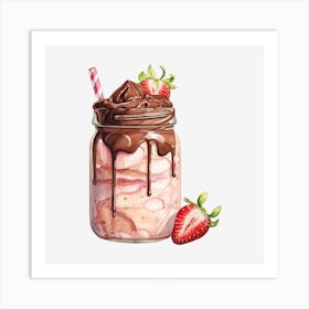 Strawberry Milkshake 18 Art Print