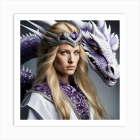 Princess With A Dragon Art Print