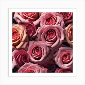 Pink Roses 15 Art Print