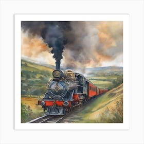 Steam Train Art Print