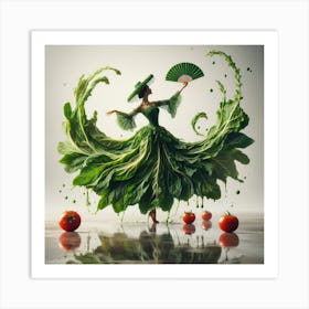 Green Edible Dancer Art Print