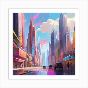 Futuristic City Art Print