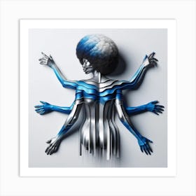 Blue Woman Art Print