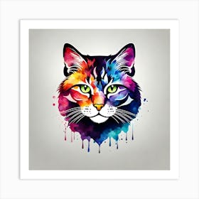 Colorful Cat 1 Art Print