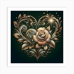 Heart Of Gold 7 Art Print