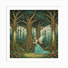 Fairy In The Forest 3 Art Print