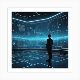 Futuristic Businessman 12 Art Print