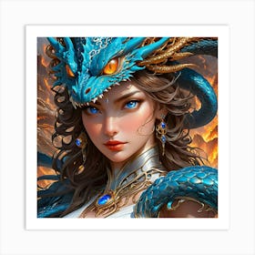 Dragon Girl khg Art Print