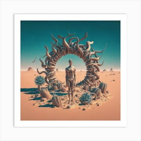 Man In The Desert 188 Art Print