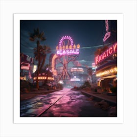 Neon City 3 Art Print