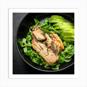 Avocado Salad With Chicken Art Print