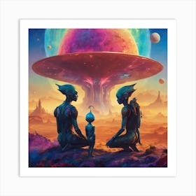 Alien Family Art Print