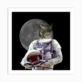 Mr Whiskers Astronaut Art Print