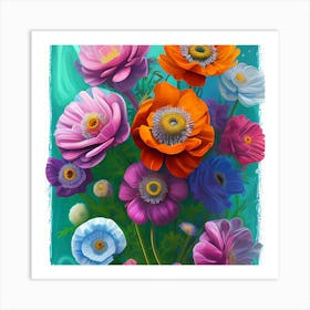 Anemone Flowers 15 Art Print