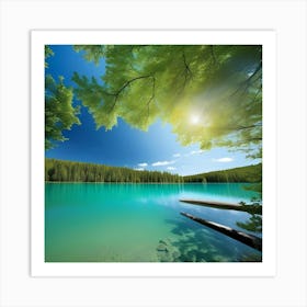 Lake In The Forest 8 Art Print