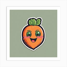 Carrot Sticker Art Print