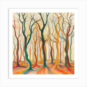 Colorful Trees 2 Art Print