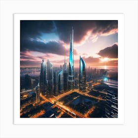 Dubai Skyline 3 Art Print