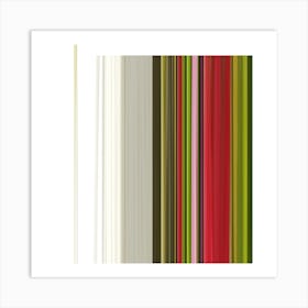 The Stripes Of The Day · Green Red Art Print