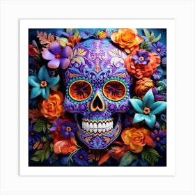 Day Of The Dead Skull Art Print