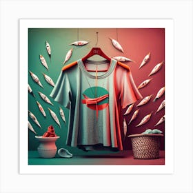 Sardines attacks a laundry T - Shirt Art Print