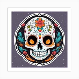 Day Of The Dead Skull 9 Art Print