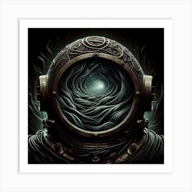 Cave diver I Art Print