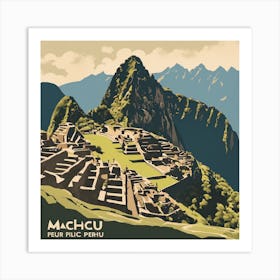  Machu Picchu Peru Travel Poster Peru Wall Art  Art Print