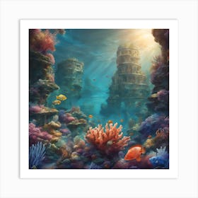 Underwater Castle Art Print