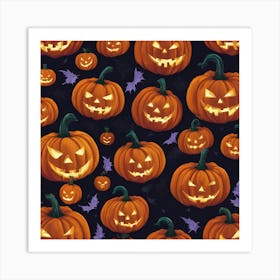 Halloween Pumpkins 1 Art Print