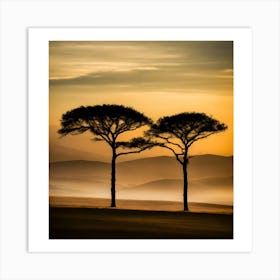 Sunset Over Kenya Art Print