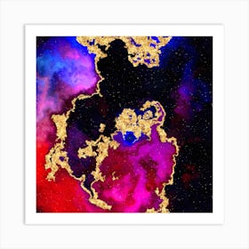 100 Nebulas in Space with Stars Abstract n.030 Art Print