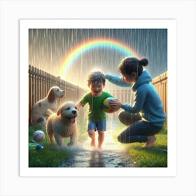 Rainbows And Dogs Art Print