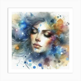 Watercolor Of A Woman 59 Art Print