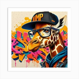 Graffiti Giraffe 1 Art Print