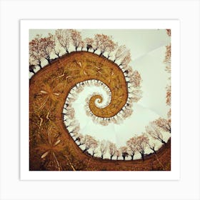 A tree - spiral - nature - photo montage Art Print