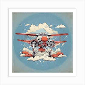 Airplane In The Sky 3 Art Print
