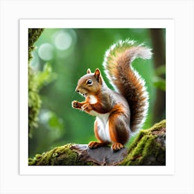 Squirrel In The Forest 279 Art Print