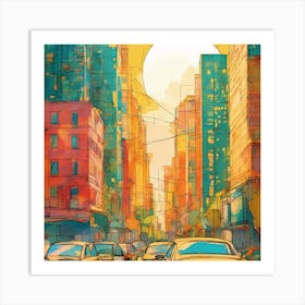 Nyc Cityscape Art Print