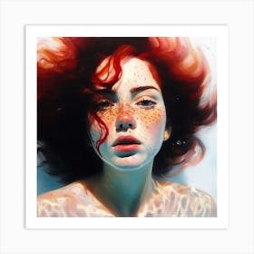 Girl With Red Hair | Underwater Art Print