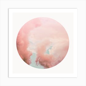 Pink Cloudscape Square Art Print
