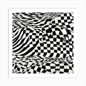 Abstract Checkered Pattern 1 Art Print